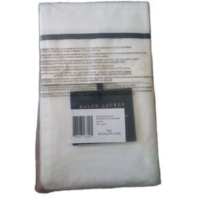 NWT Ralph Lauren Two Organic Cotton Palmer Percale KING Pillow Cases Polo Navy
